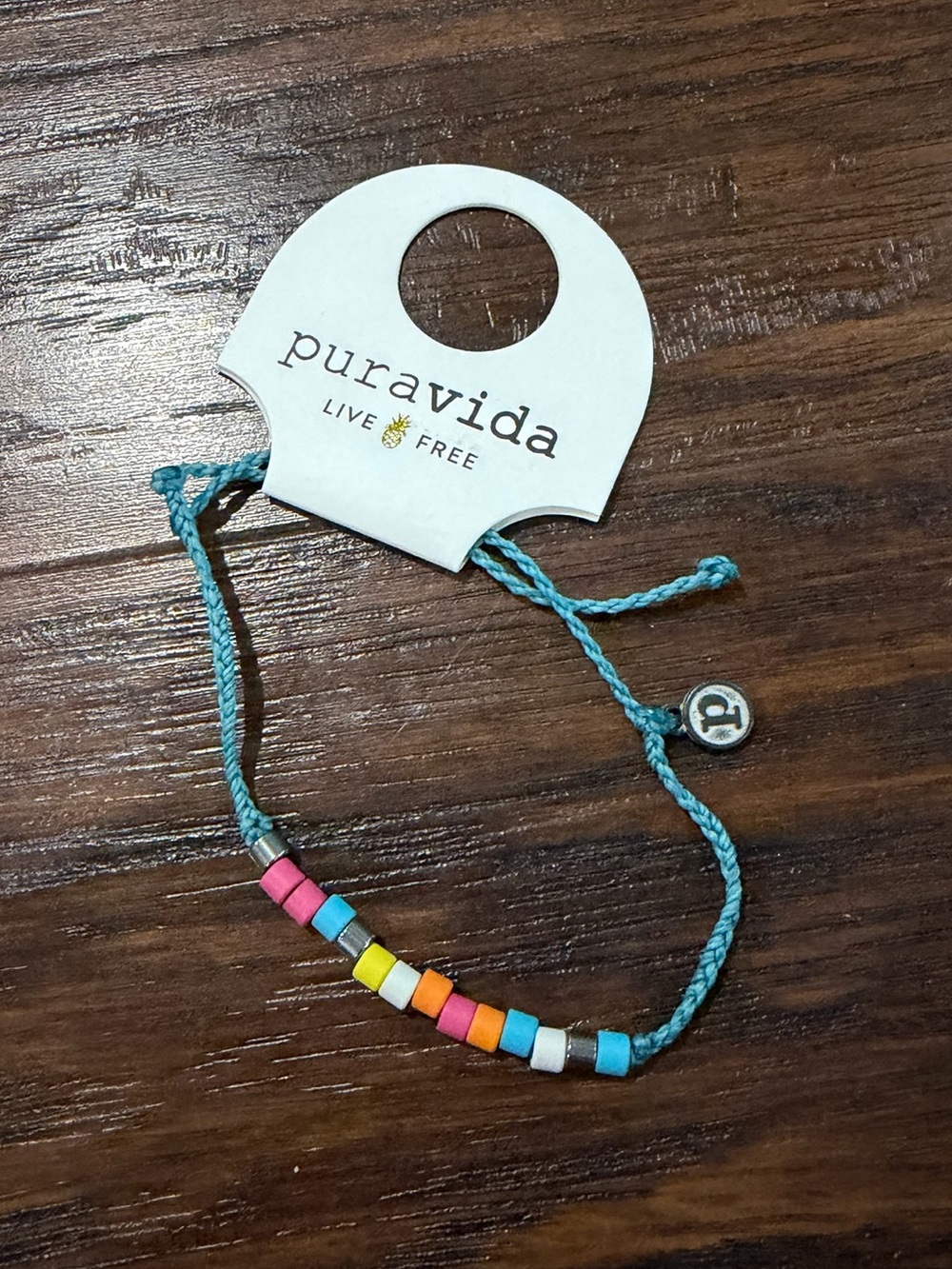 Pura Vida Women's Blue & Beaded Adjustable Bracelet